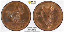1928 Ireland Proof Penny (Mintage 6001)  PCGS PR 64 RB  Gorgeous Color   PQ!