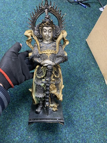 Guan Yu Gong Chinese Warrior & Chinese Diety Figurine Statue 40cm -15inch Approx - Picture 6 of 8