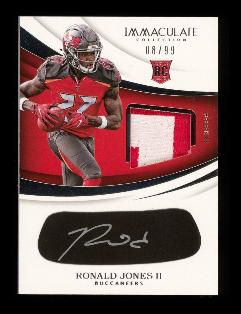 Ronald Jones II Panini Immaculate Collection Rookie Eye Black Jersey #EBRJ Base