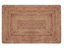 COTTON CRAFT Jute Rug - Braided 100 Jute Door Mat - Woven Neutral Reversible...