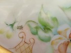 Vintage Hand Painted Artist Signed 1972 Farm Floral Scene Gold Trim Cake  Plate — photo 4