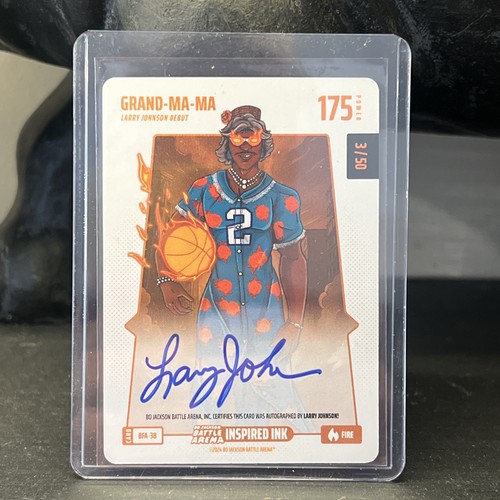 Bo Jackson Battle Arena GRAND-MA-MA Larry Johnson FIRE On-Card Auto 4/50 Pwr 175