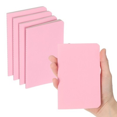 4 Pack A6 Notebook, A6 Journal Mini Notebook Pocket Kraft,Pink