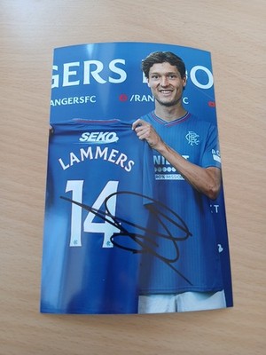 Signiertes Foto Sam Lammers Glasgow Rangers NEU 