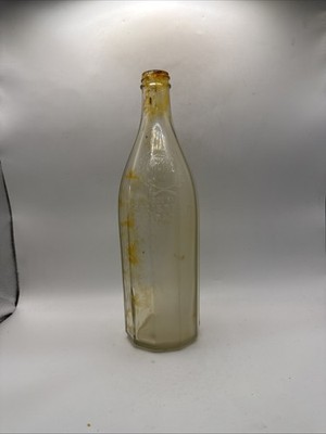 Vintage Embossed Schweppes Bottle Trademark Registered Clear Glass Bottle 10 