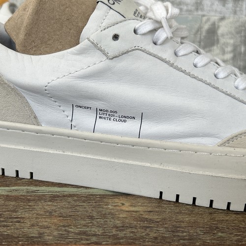 Oncept London Sneaker Men’s 9.5 London Shoe White Cloud Suede Leather Casual EUC - Picture 3 of 9