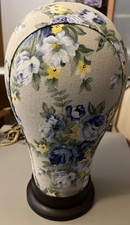 Floral Cork Canvas Block Head Wigs Styling Caps Mannequin Head Manikin Stand #1