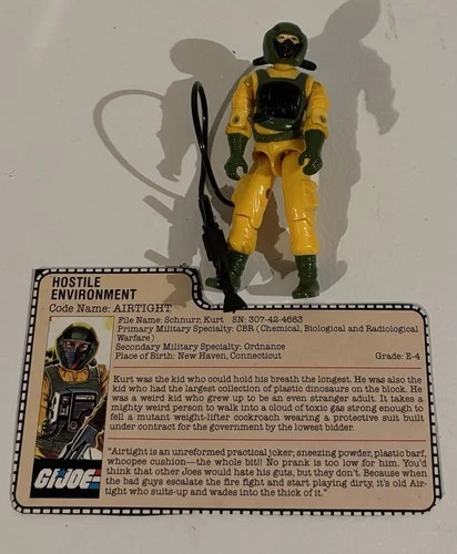 G.I. Joe 1985 Airtight Complete with File Card