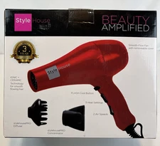 Ionic Hair Dryer Professional Full Size Beauty Amplified New Black or Red