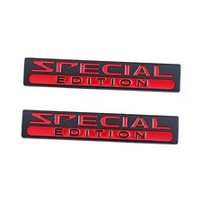 2 Pcs Special Edition Car Emblem Decal Sticker Decoration Emblem Fit Black Red