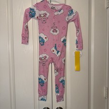 Care Bears 3T One Piece Full Zipper Pajama Pink NWT