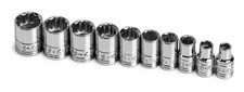 Sk Tools 10-piece 14 In. Drive 12-point Stddeep Metric Socket Set 1340