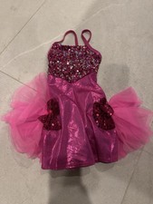 Georgie Girl Pink One Piece Dance Costume With Ruffle Child Xs