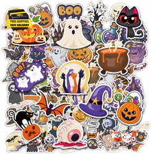 Halloween Party Favors - 50 PCS Non-Repeating Halloween Stickers for Kids          