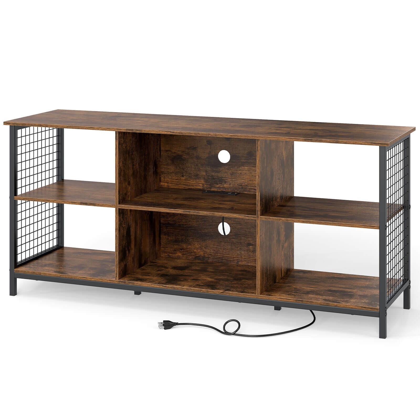For Tv's Up To 65" Entertainment Media Center W/storage Bask