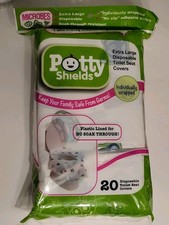 Potty Shields 20 Disposable Individually Wrapped Toilet Seat Covers Extra Large