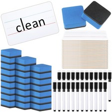 24 Sets Mini White Boards 6"x 9" Dry Erase Boards Classroom Pack Includes Two...