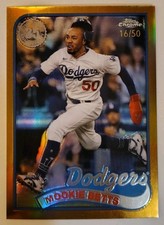 2024 Topps Chrome - 1989 Topps Baseball Mookie Betts #89CB-4 Gold Refractor /50