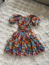 Women's Vintage Custom Oscar de la Renta Multicolor Floral Mini Dress S