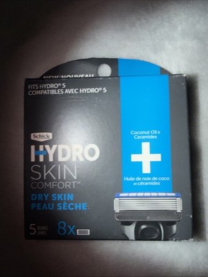 Schick Hydro 5 Skin Comfort Dry Skin Razor Blades 8 Refills coconut oil 5 (L6)