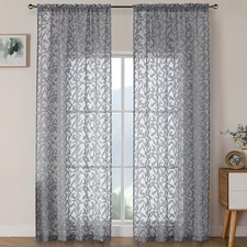 OWENIE Leyna Extra Long Charcoal Gray 40W x 96L Pack of 2 ,