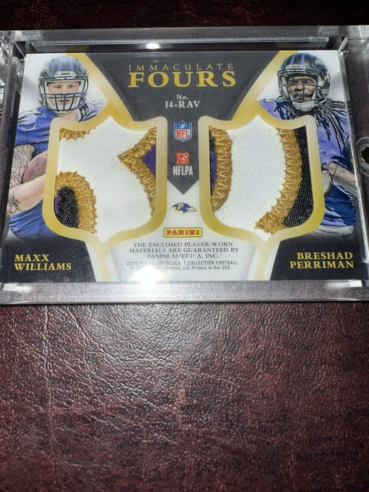 2015 Panini Immaculate Fours Quad Patch  Willams/perriman/taliaferro/allen /15 - Image 2 of 4