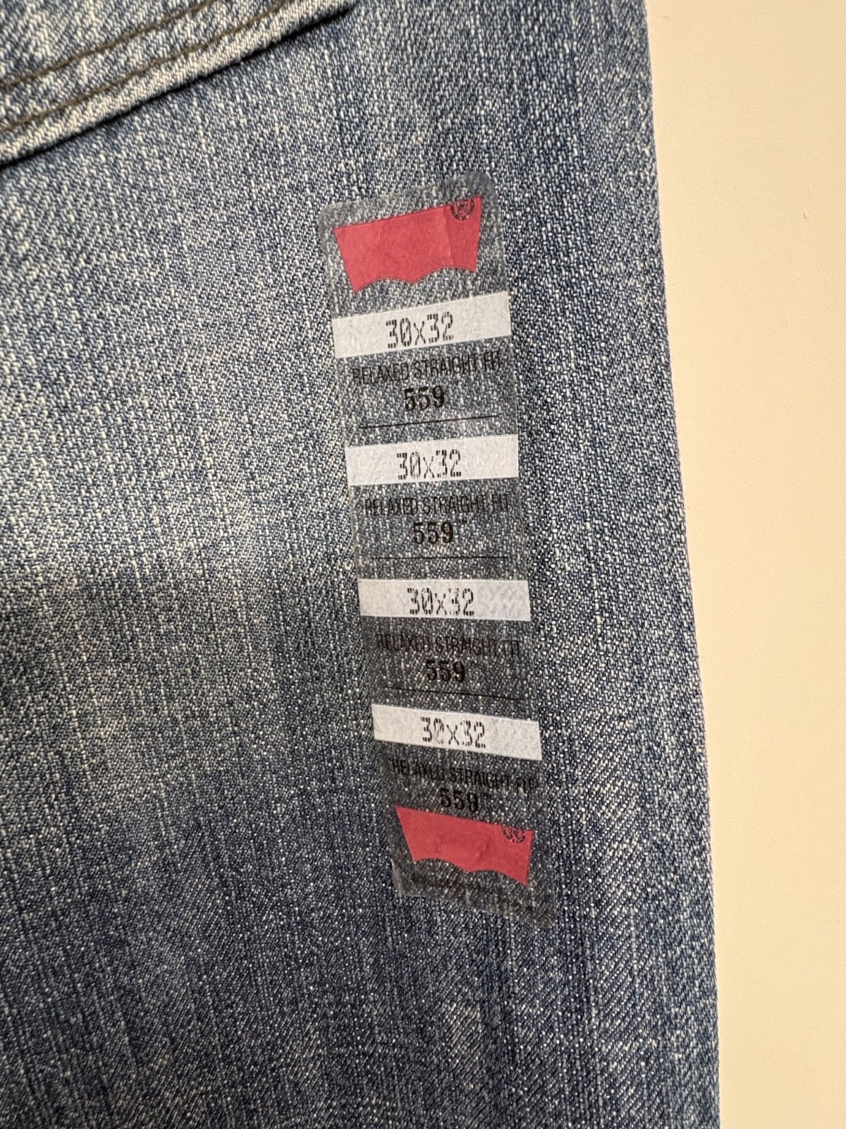 NWT Levis 559 Men's Jeans 30x32 Blue Denim Relaxed Straight Fit Medium Wash thumbnail 5