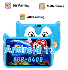 7 inch Android 13 Kid Tablet 8GB RAM 64GB ROM Bluetooth WiFi Dual Camera 6800mAh