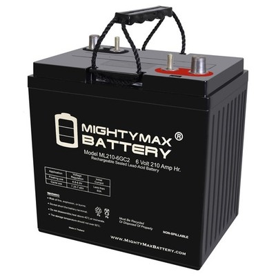 Mighty Max 6V 210AH Dual Terminal Replaces Cushman Shuttle 2 Personal Transport