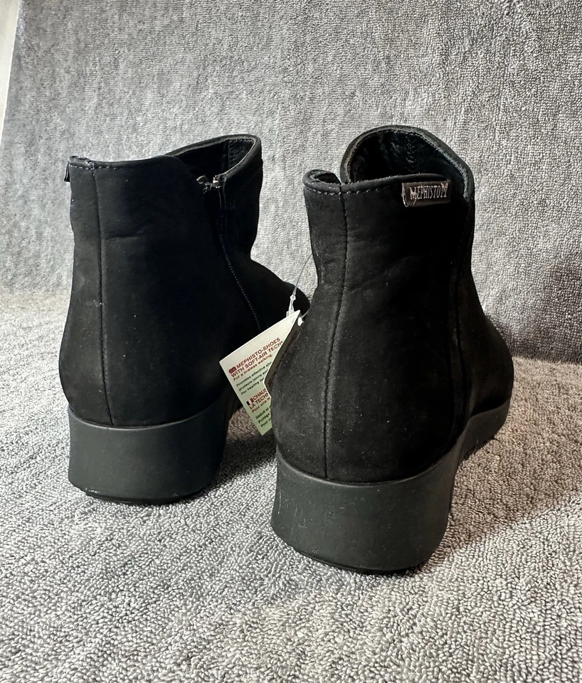 Nova Na Caixa Mephisto Margaux Bota de Tornozelo Preta Bucksoft Tamanho 7 - Imagem 3 de 4