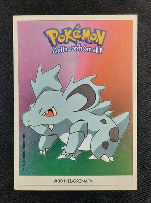 Pokemon Karte: Nidoran Nintendo 2000 Dunkin Boomer #30 Guter Zustand  