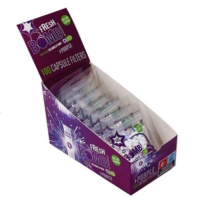 Fresh Bomb! PURPLE Duo Slim Click-Filter, 10 Packungen mit jeweils 100 Filtern
