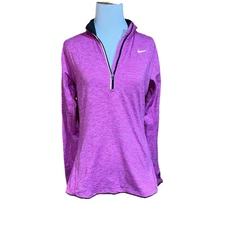 NIKE Running Nike Element Pink 1/4 Zip Dri-Fit Size Small Thumb Holes
