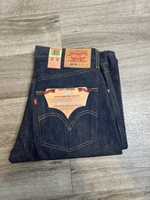 Vintage Deadstock 501XX Levi Button Fly Jeans 32 X 32 Dark Wash Straight Leg