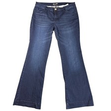 Wrangler Retro Mae Flare Dark Wash MidRise Denim Jeans Trousers T