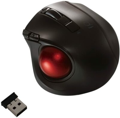Nakabayashi Digio2 Q Mini Trackball 2.4GHz Wireless Mouse Quiet 5 Buttons JAPAN