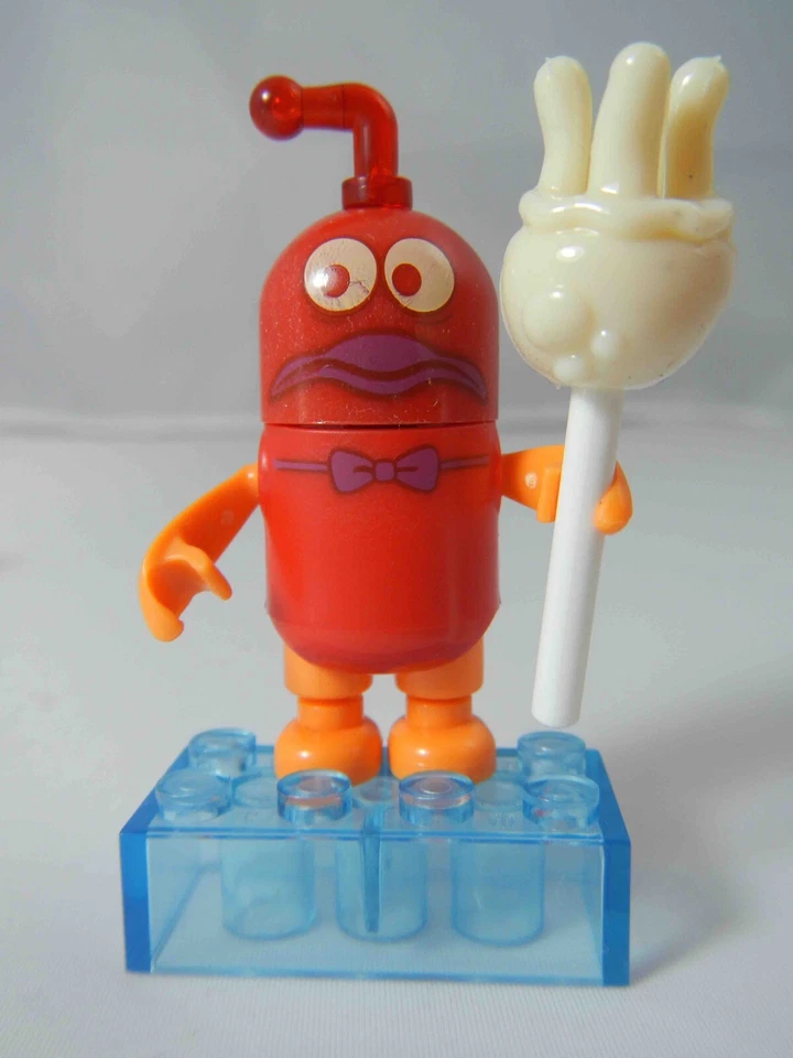 NEW Mega Bloks RED FISH MiniFigure - SpongeBob SquarePants Series 3 With Staff - image 3 of 4