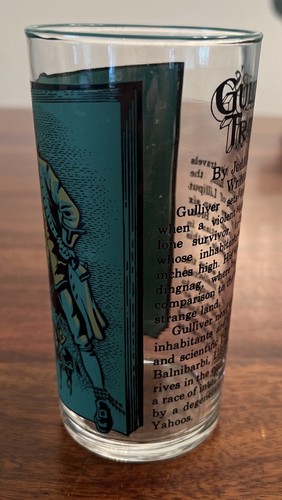 Set Of 3 Libbey Classics Glass Tumblers Wizard Of Oz Gullivers Tom Sawyer MH - 第 5/15 張圖片