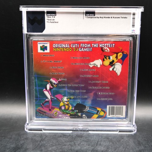 WATA 9.8 A+ Super Mario 64 Wave Race Official Soundtrack Brand New Sealed Mint - Picture 2 of 2