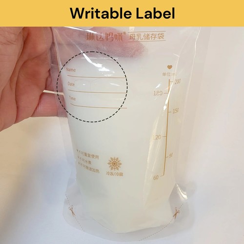200ML Pre-Sterilised Breastmilk Baby Breast Milk Storage Bags Pouches Freezing - Picture 4 of 10