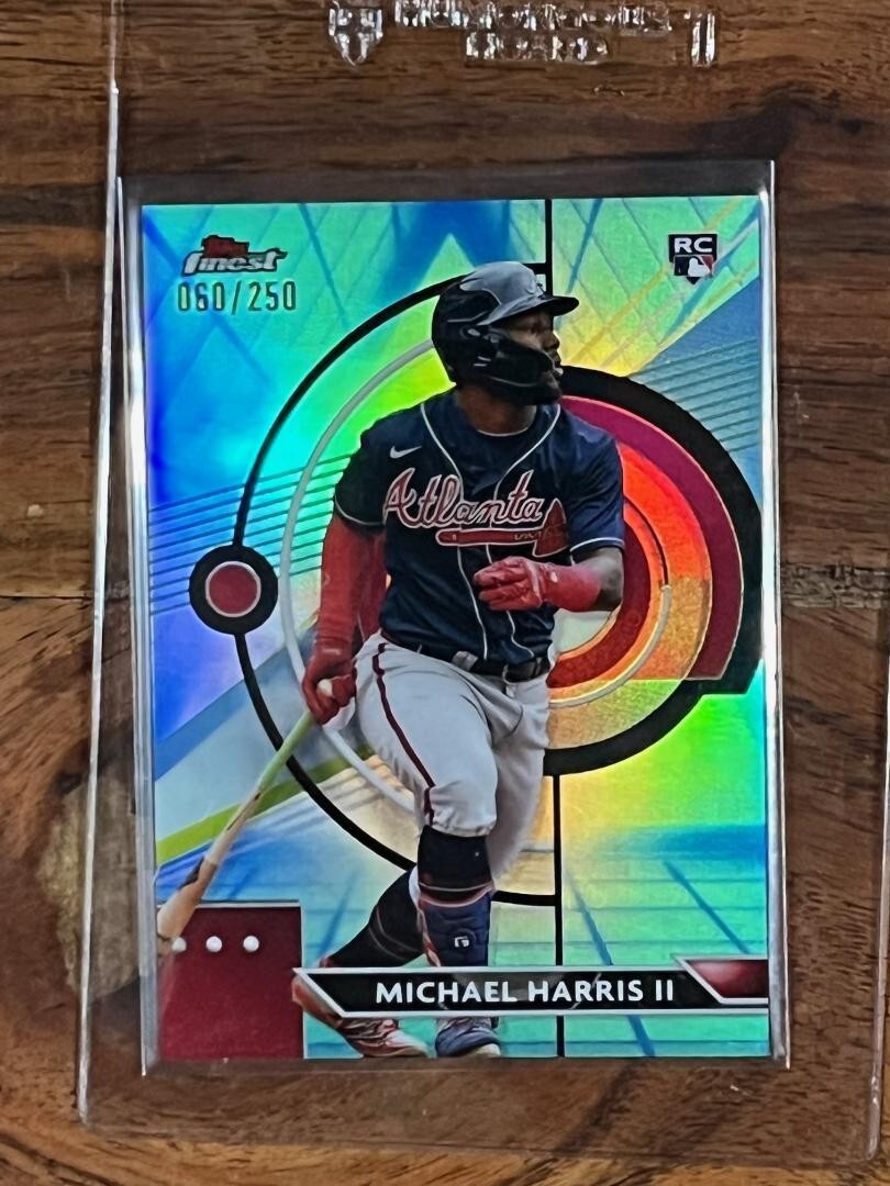 2023 Topps Finest Michael Harris II Blue Aqua Vapor Refractor /250 Braves