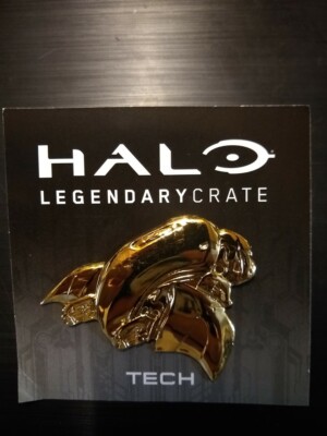 Rare Halo Legendary Crate Exclusive Ghost Gold Variant Metal Pin - Tech