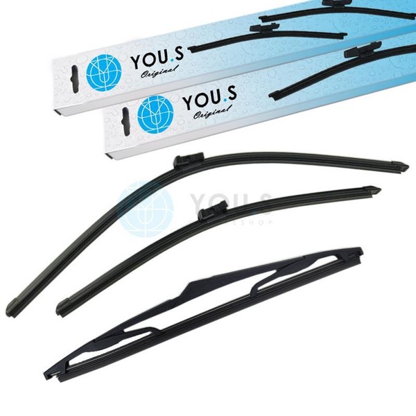 You.S Scheibenwischer WischerbläTter SET Vorne + Hinten FüR Volvo V60 (155, 157)-image