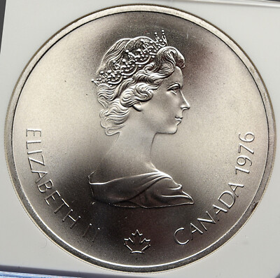 1976 CANADA Elizabeth II Olympics Montreal HOCKEY BU Silver $10