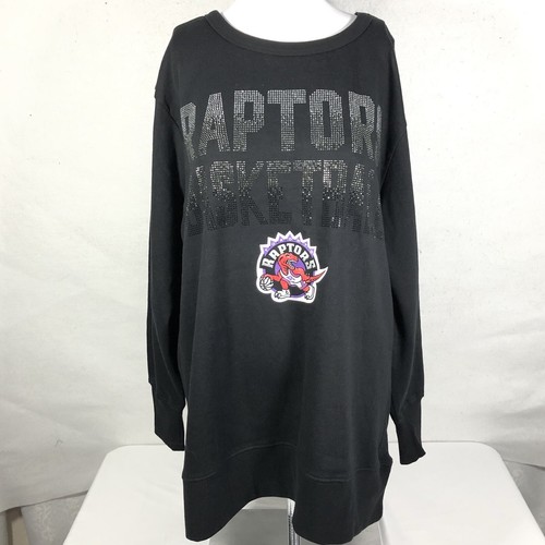 Toronto Raptors Sweater Women’s Large Black Pullover Sweatshirt 4Her Carl Banks - Picture 2 of 7