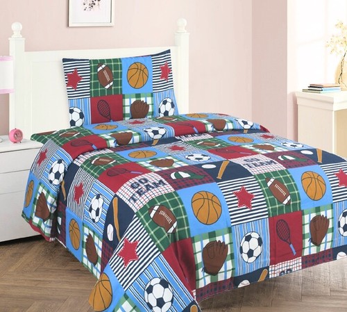 NEW 3/4PC BED SHEET SET BEDROOM FITTED FLAT PILLOWCASES KIDS DESIGNS TWIN FULL - Picture 53 of 78