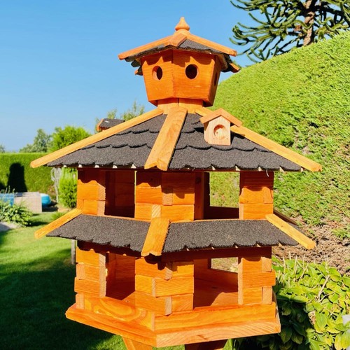 Villa para pájaros DARLUX XXL hexagonal doble piso casa para pájaros marrón/rojo/verde/azul/negro - Imagen 5 de 9