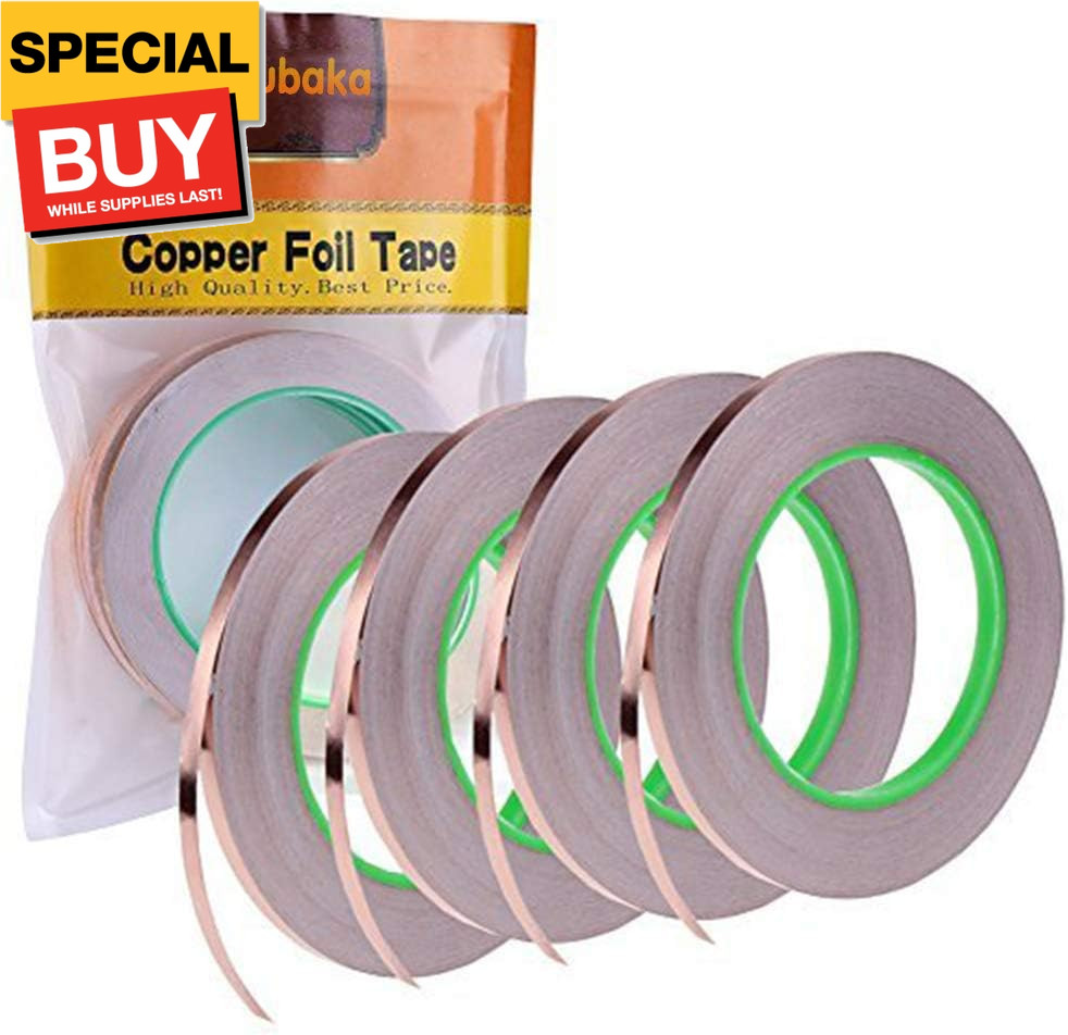 4 Pack Copper Foil Tape,Copper Tape Double-Sided Conductive with Adhesive for EM