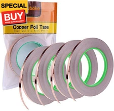 4 Pack Copper Foil Tape,Copper Tape Double-Sided Conductive with Adhesive for EM