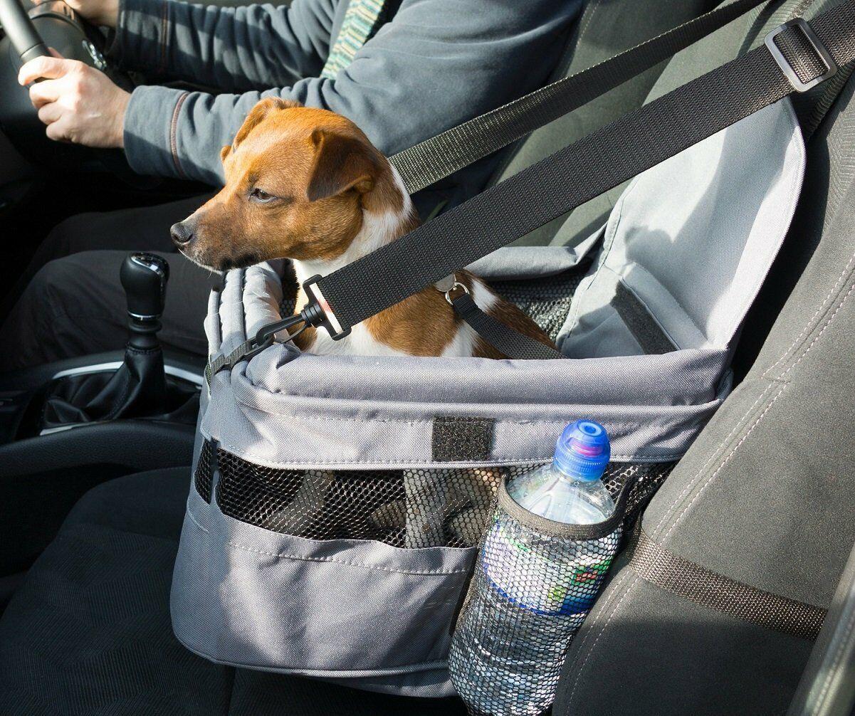 Seggiolino Auto per Cani di Piccola Taglia Viaggio Viaggio con Base Imbottita e Clip Tether foto 3